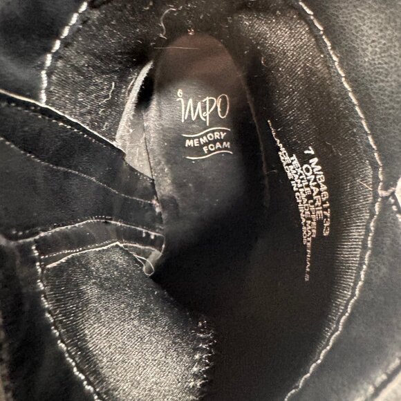 Chic Impo Onarie Black Suede Platform Ankle Boots with Silver Chain Detail, SZ 7 - Picture 8 of 8